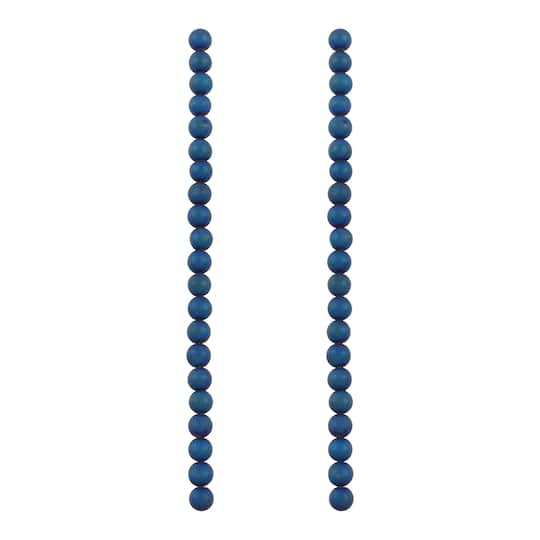 Blue Plated Druzy Agate Round Beads by Bead Landing